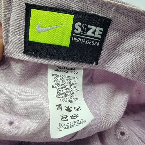 Nike Heritage 86 Lavender Purple Embroidered Logo Hat Cap OSFM Adjustable main image 8
